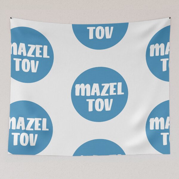Item preview, Mazel Tov - Blue Circle designed and sold by Chubuter.
