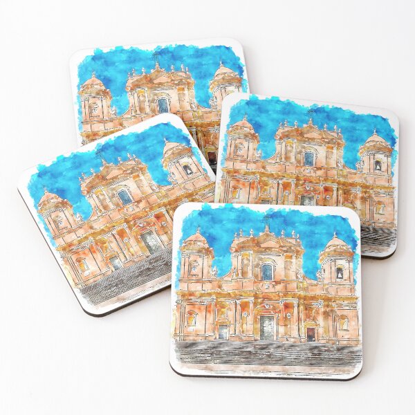 Item preview, Cattedrale di Noto Italy Watercolor designed and sold by VerboShop.