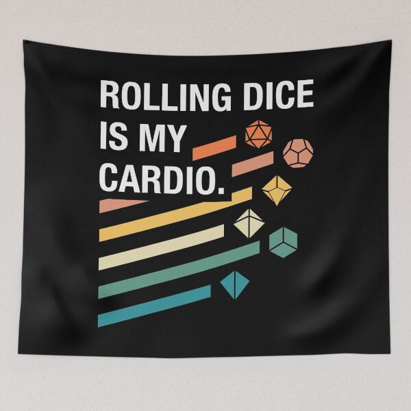 Item preview, Rolling Dice is My Cardio - Funny RPG Quotes designed and sold by pixeptional.