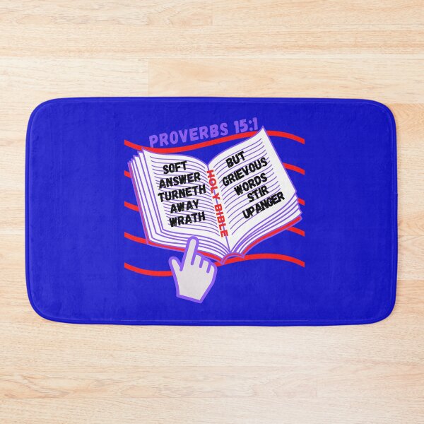 Item preview, Proverbs 15:1 Soft answer turneth away wrath,Grievous words stir up anger- designed and sold by Mammanation.