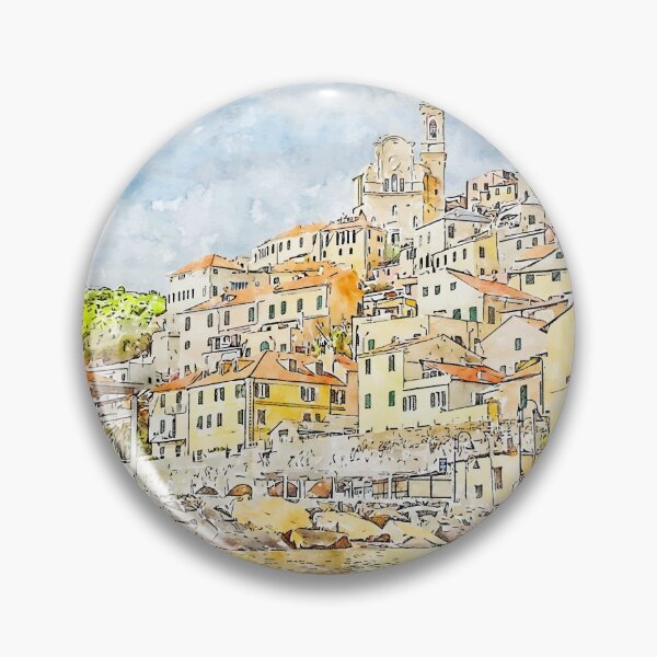 Item preview, Cervo Liguria Italy Watercolor designed and sold by VerboShop.