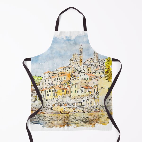Item preview, Cervo Liguria Italy Watercolor designed and sold by VerboShop.