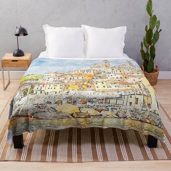 Item preview, Cervo Liguria Italy Watercolor designed and sold by VerboShop.