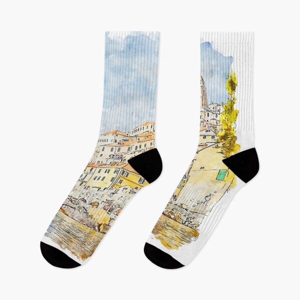Item preview, Cervo Liguria Italy Watercolor designed and sold by VerboShop.