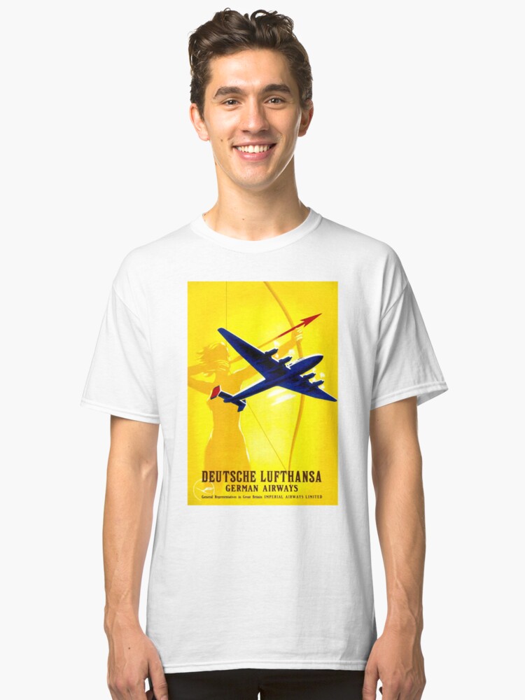 LUFTHANSA Airlines Airplane Travel T-shirt