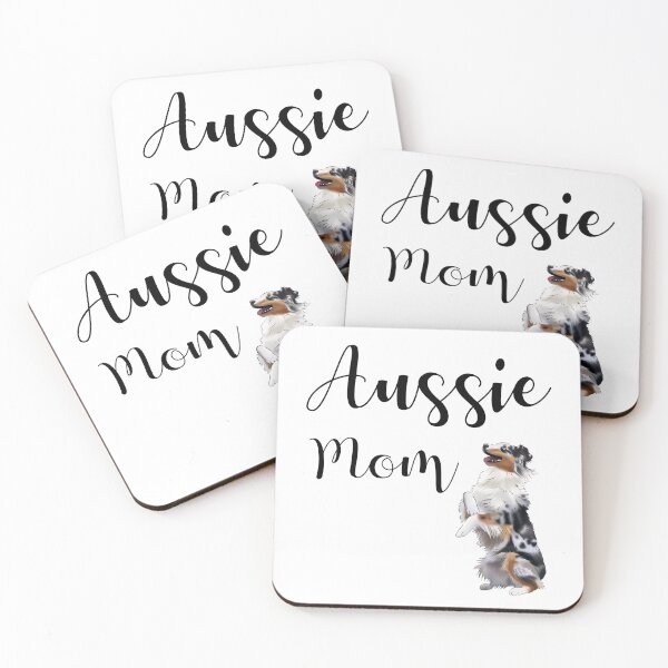 Item preview, Aussie Mom With A Cute Australian Shepherd Drawing | Dog Mom Gift designed and sold by ElysianCreation.