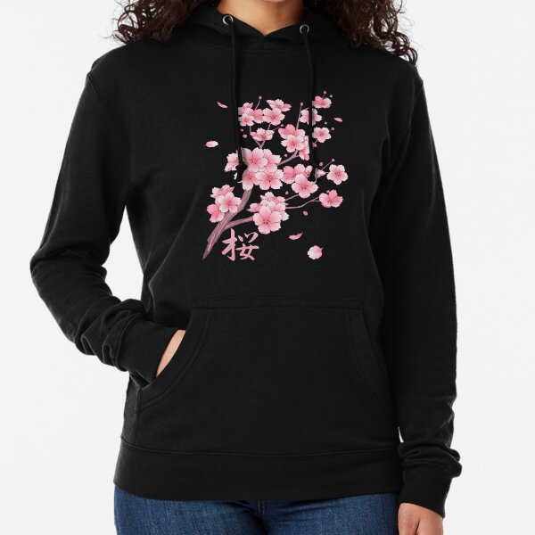 Falling Sakura Cherry Blossom Lightweight Hoodie