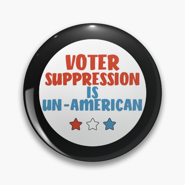 Item preview, Voter Suppression Is Un-American - White Circle designed and sold by Chubuter.