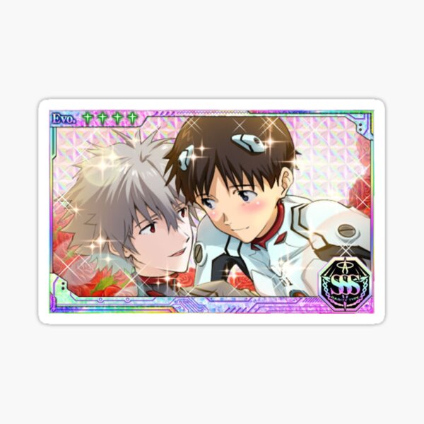 Vista previa del artículo con la obra «kaworu y shinji kawoshin neon genesis evangelion tarjeta sss», diseñado y vendido por akutagawaas.