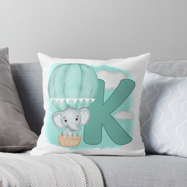 Item preview, Cute Letter K Elephant Monogram in Green designed and sold by chantahlia.