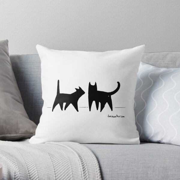 Mischief on Legs Throw Pillow
