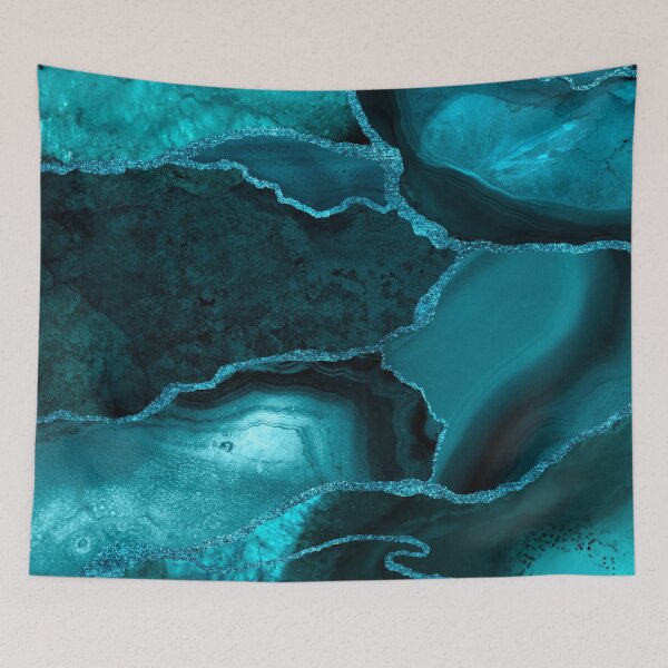 Item preview, Shades Of Teal, Aqua & Turquoise Geode Agate Slice designed and sold by Lucky-Town-Art.