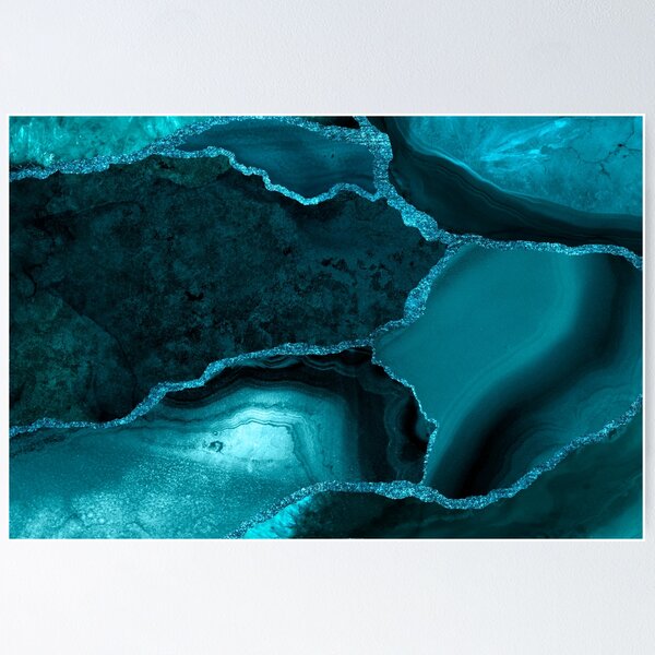 Item preview, Shades Of Teal, Aqua & Turquoise Geode Agate Slice designed and sold by Lucky-Town-Art.
