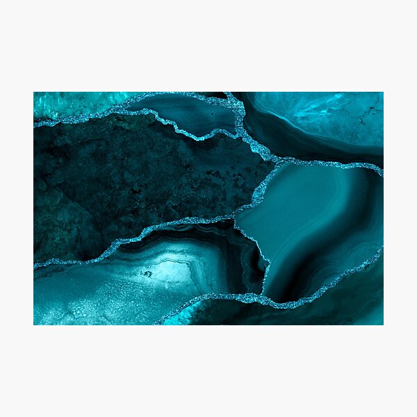 Item preview, Shades Of Teal, Aqua & Turquoise Geode Agate Slice designed and sold by Lucky-Town-Art.
