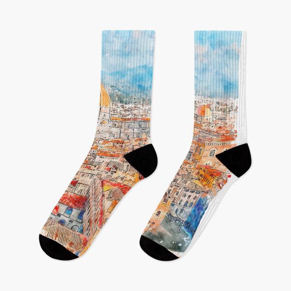Item preview, View of Florence Italy Watercolor designed and sold by VerboShop.