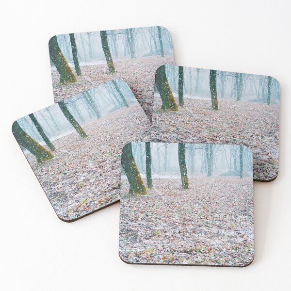 Item preview, Snowfall in a magic forest, natural background  designed and sold by helenkaiy.