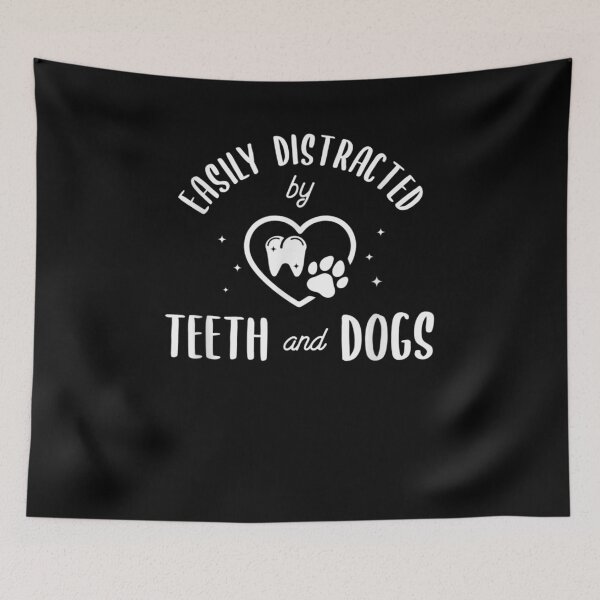 Item preview, Easily Distracted By Th And Dogs Funny Dental Hygienist Gift  designed and sold by dominique235.