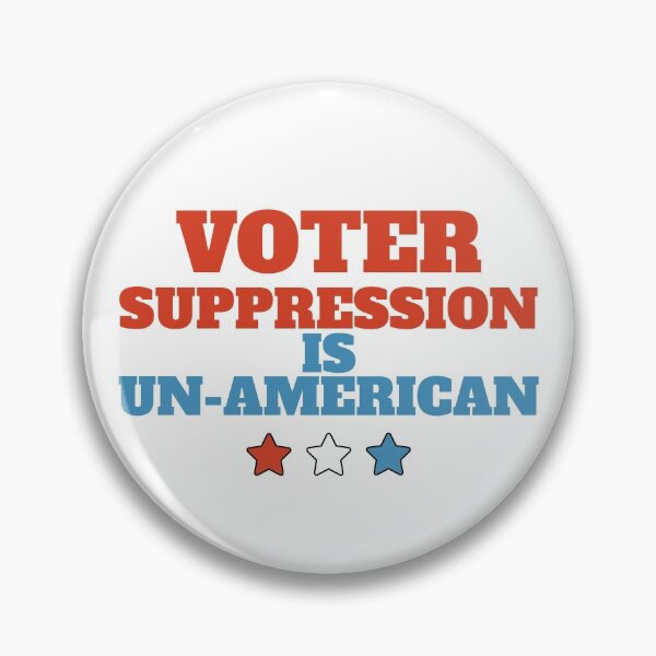 Item preview, Voter Suppression Is Un-American - Blue And Red Text designed and sold by Chubuter.