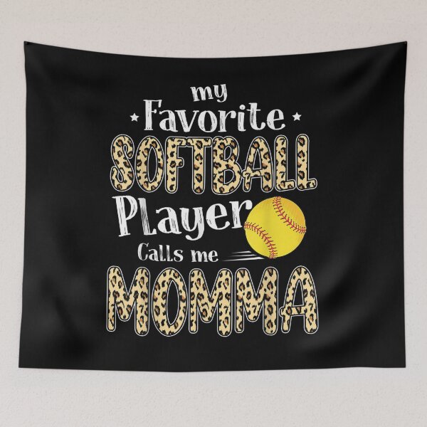 Item preview, My Favorite Softball Player Calls Me Momma Leopard Gift  designed and sold by dominique235.