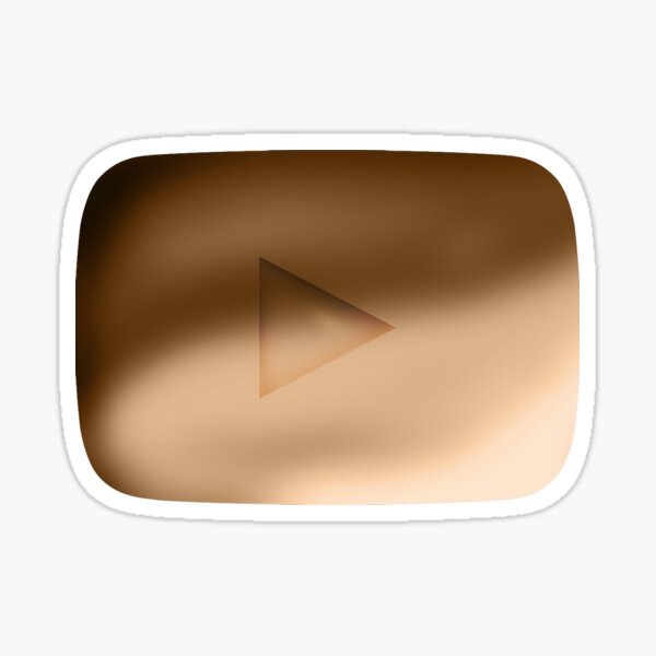 fanmade youtube bronze play button NOT OFFICIAL Sticker