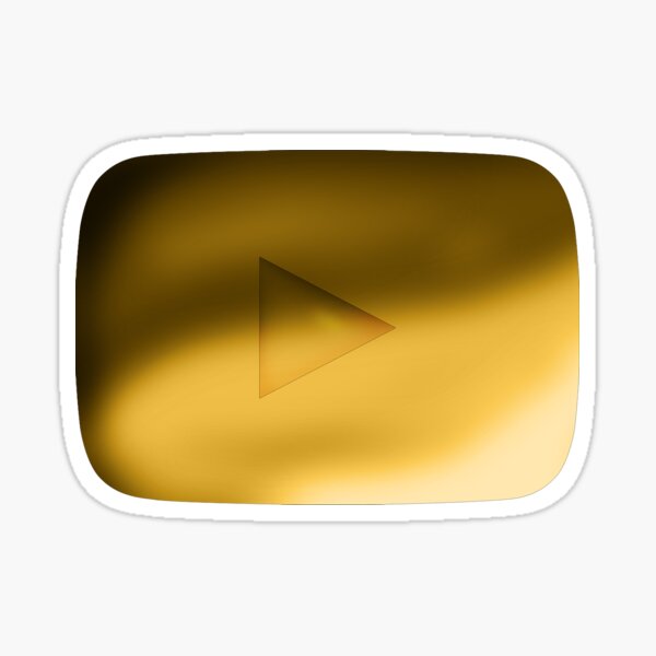 youtube Gold Play Button Sticker