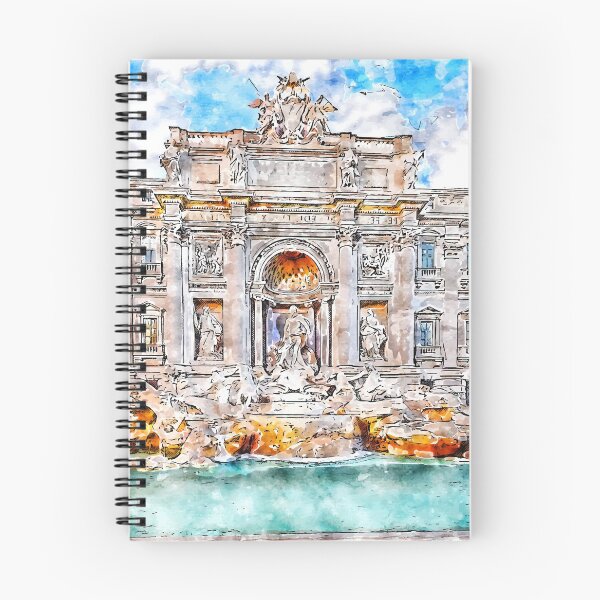 Item preview, Fontana di Trevi Roma Watercolor designed and sold by VerboShop.