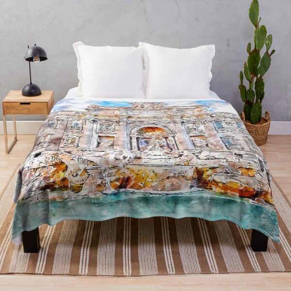 Item preview, Fontana di Trevi Roma Watercolor designed and sold by VerboShop.