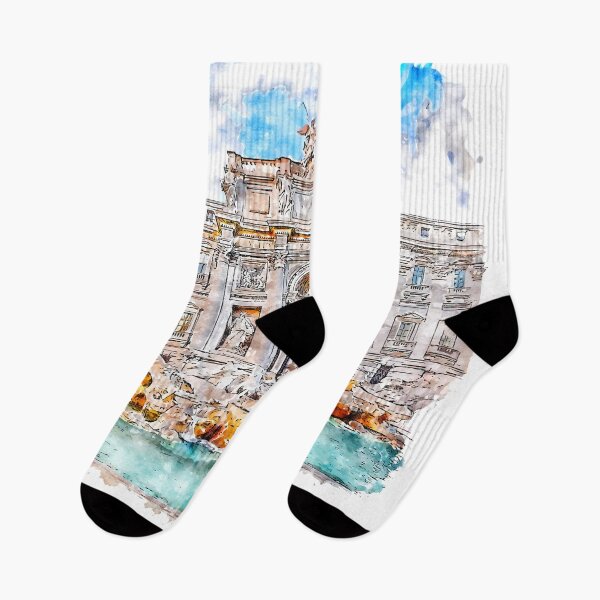 Item preview, Fontana di Trevi Roma Watercolor designed and sold by VerboShop.