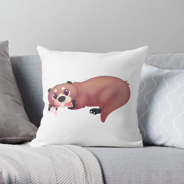 Otterly Adorable Throw Pillow