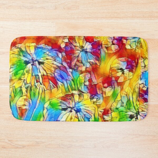 Item preview, dandelions abstraction fauvism impression spring spring atmosphere multi color designed and sold by Maria Mihailova.