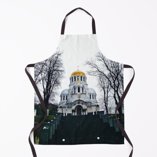 Item preview, Orthodox church with shining domes on a dull autumn day  designed and sold by helenkaiy.