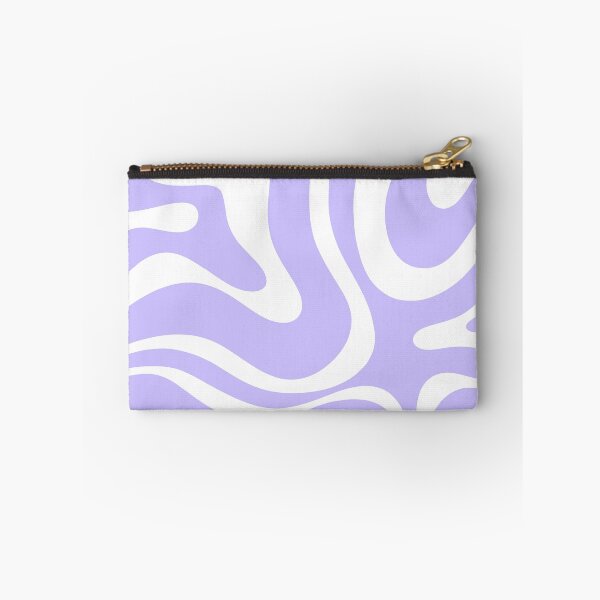 Item preview, Retro Modern Liquid Swirl Abstract Pattern Square in Light Purple and White designed and sold by kierkegaard.