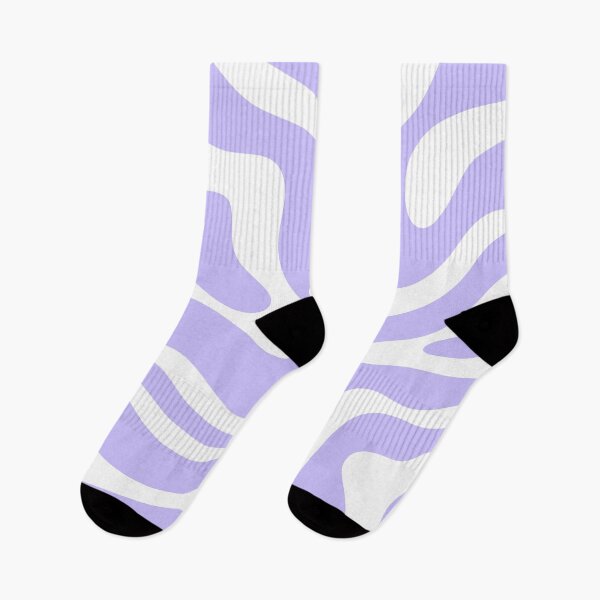 Item preview, Retro Modern Liquid Swirl Abstract Pattern Square in Light Purple and White designed and sold by kierkegaard.