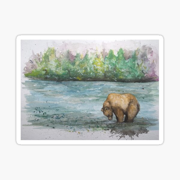 Landscape Bear Sticker