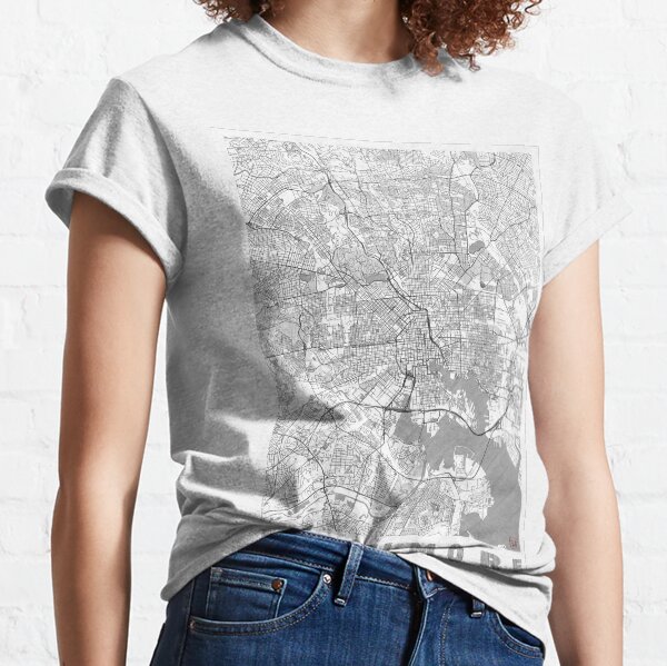 Baltimore Map Line Classic T-Shirt