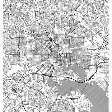 Artwork thumbnail, Baltimore Map Line by HubertRoguski