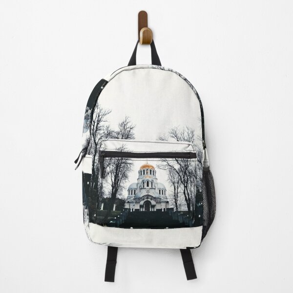 Item preview, Orthodox church with shining domes on a dull autumn day  designed and sold by helenkaiy.