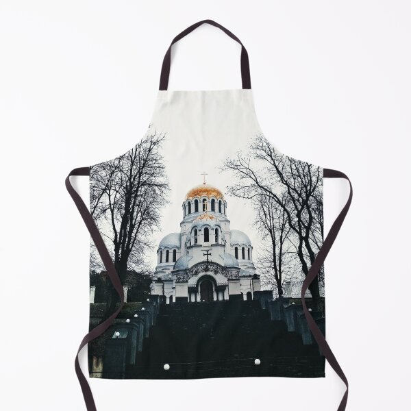 Item preview, Orthodox church with shining domes on a dull autumn day  designed and sold by helenkaiy.