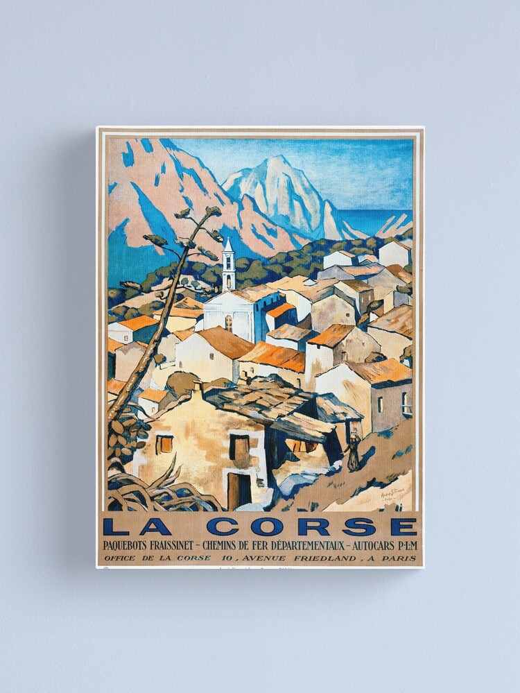 Alternate view of La Corse, Travel Poster French railways Canvas Print