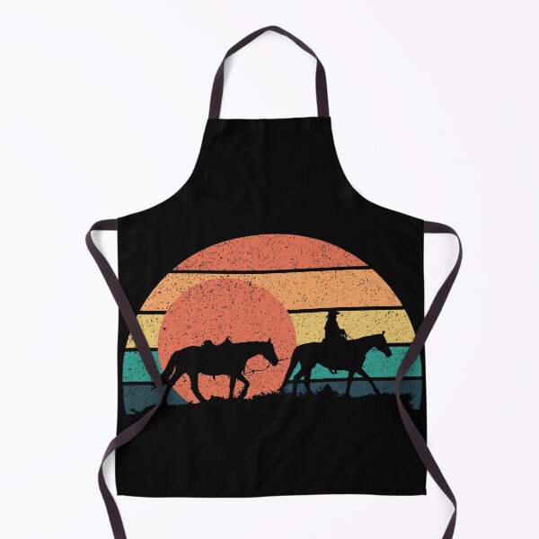 Item preview, Cowboy with horses retro sunset distressed designed and sold by Trantor-Tees.