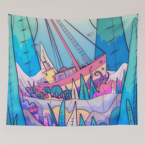 Item preview, The sunken ship designed and sold by Swadeillustrations.