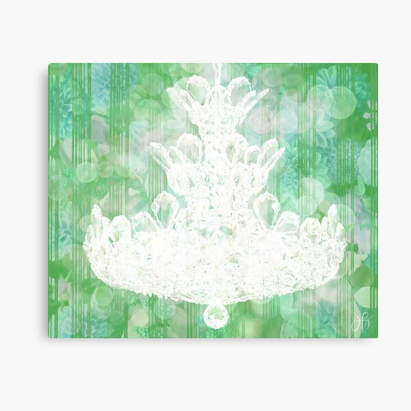 Chandelier II - Green Canvas Print