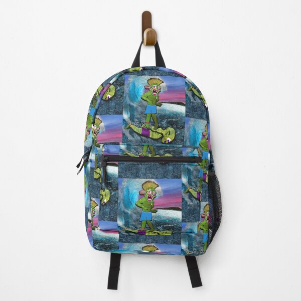 Item preview, Lenny the surf zombie and his surfboard bobby designed and sold by EspDzines.