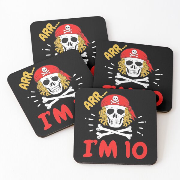 Item preview, 10th Birthday Pirate Crossbones Ten Years Old designed and sold by CreativeGiftShp.