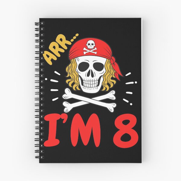 Item preview, 8th Birthday Pirate Crossbones Eight Years Old designed and sold by CreativeGiftShp.