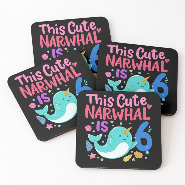 Item preview, 6th Birthday Narwhal Six Years Old designed and sold by CreativeGiftShp.