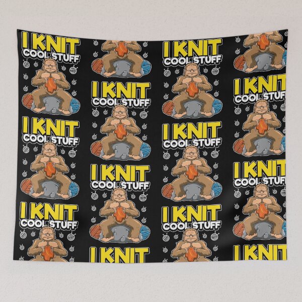 Item preview, I Knit Cool Stuff - Gorilla Knitting designed and sold by anziehend.