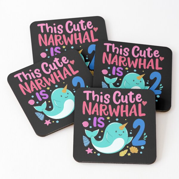 Item preview, 2nd Birthday Narwhal Two Years Old designed and sold by CreativeGiftShp.
