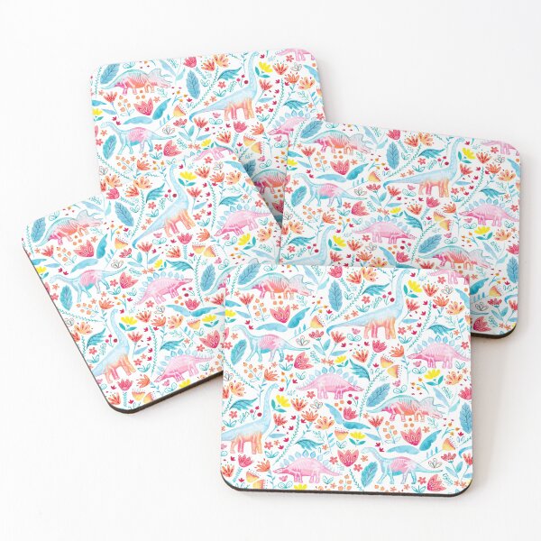 Item preview, Dinosaur Delight on White designed and sold by Gingerlique.