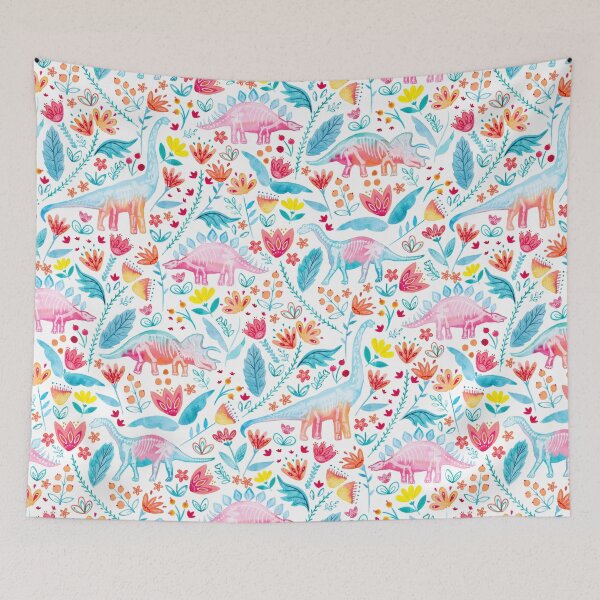 Item preview, Dinosaur Delight on White designed and sold by Gingerlique.